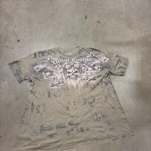 Xtreme Couture Randy Couture Shirt Mens 2XL Green Y2K MMA Graphic Tee